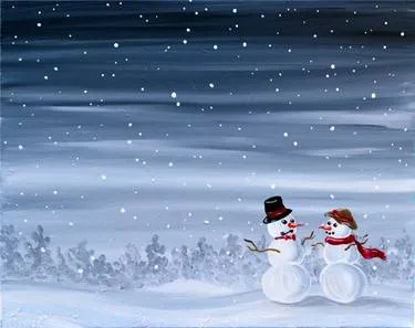 Snow Date at Café Olé Restaurant & Cantina | Boise Towne Square — Painting