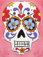 Flowered Calavera "Sugar Skull" thumbnail