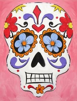 Flowered Calavera "Sugar Skull" thumbnail