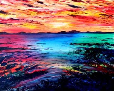 Morning in the Caribbean - Paint and sip event at Molson Canadian Hockey House (COP) in Calgary, AB - PaintNite.com