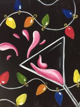 Holiday Buzzzzin - Paint and sip event at Hotel MdR in Marina Del Rey, CA - PaintNite.com