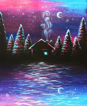11/5/26 - Mystical Night by the Lake — Painting