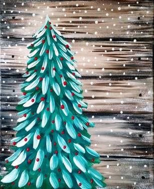 Rustic Christmas Tree - Paint and sip event at State 48 Tap House in Gilbert, AZ - PaintNite.com