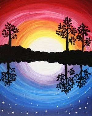 Night and Day, Day and Night - Paint and sip event at Kings Orlando in Orlando, FL - PaintNite.com