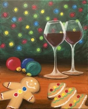 Christmas Cookies and Wine - Paint and sip event at Pedro's Cocina & Cocktails in Los Gatos, CA - PaintNite.com