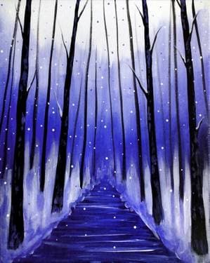 Walk In The Winter - Paint Nite event in Mississauga, ON