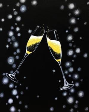 Champagne Toast for the New Year - Paint and sip event at Bertucci's Chelmsford in CHELMSFORD, MA - PaintNite.com