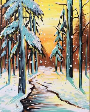Teal Winter at Diana's Oyster Bar - Markham — Painting