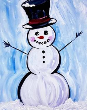 Snowman Hugs II - Paint and sip event at Eavesdrop Brewery in Manassas, VA - PaintNite.com