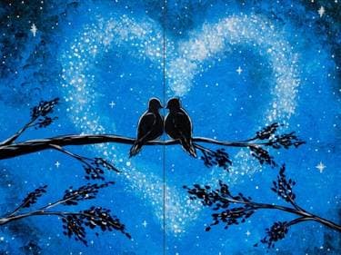 Love in the Stars Partner Painting - Paint and sip event at CW Coop's in Barrie, ON - PaintNite.com