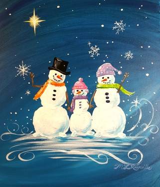Create Your Own Snow Family - Dice On Draft — Painting