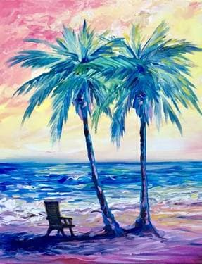 Life's a Beach II - Paint and sip event at Pirates Edmonton Rugby Football Club in Edmonton, AB - PaintNite.com