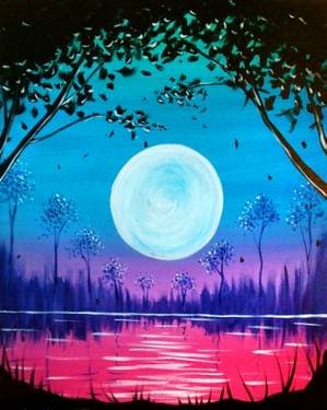 Magic Moonlight - Paint and sip event at Charley's Place in Glendale, AZ - PaintNite.com
