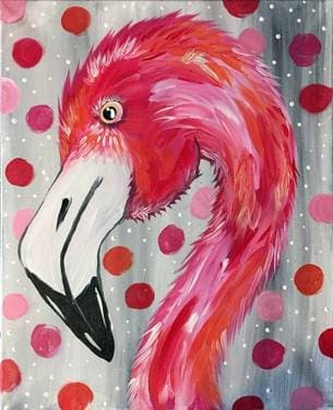 Party Flamingo - Paint and sip event at Barleycorn's Brewhouse in Wilder, KY - PaintNite.com