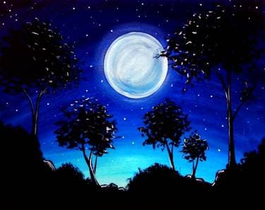 Blue Moonlight - Paint and sip event at Nottingham's in Columbia, MD - PaintNite.com
