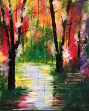 Path of Reflection - Paint and sip event at Palooza Brewery & Gastropub in KENWOOD, CA - PaintNite.com