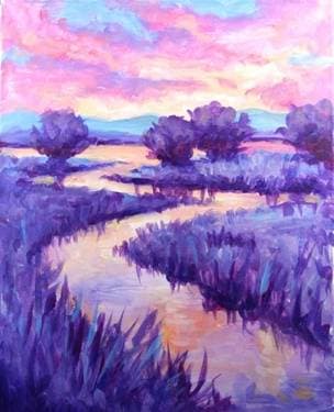 Lavender Sunset - Paint and sip event at Pita Jungle Norterra in PHOENIX, AZ - PaintNite.com