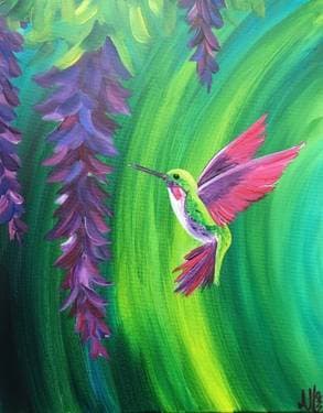 Swallow-Tailed Hummingbird - Paint and sip event at Palooza Brewery & Gastropub in KENWOOD, CA - PaintNite.com