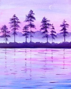 Misty Lake - Paint and sip event at Kelseys Original Roadhouse Bowmanville in Bowmanville, ON - PaintNite.com