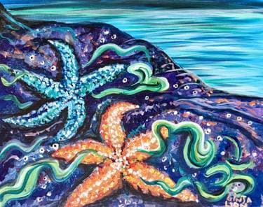 Starfish ROCK! - Paint and sip event at All Ages 6+ Kelly's Brew Pub in Albuquerque, NM - PaintNite.com