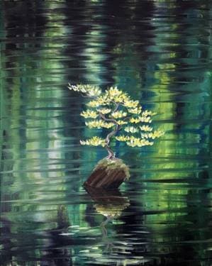 Reflections of Spring - Paint and sip event at Nellie's Sports Bar in Washington, DC - PaintNite.com
