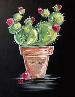 Cactus Coiffure - Paint and sip event at Home2 Suites by Hilton Downtown Phoenix in PHOENIX, AZ - PaintNite.com