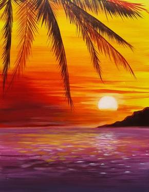 Sizzling Sunset — Painting