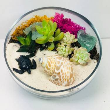 Beach Side Slope Bowl - with sea creature with Katherine T.