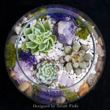 Amethyst in Rose Bowl — Painting
