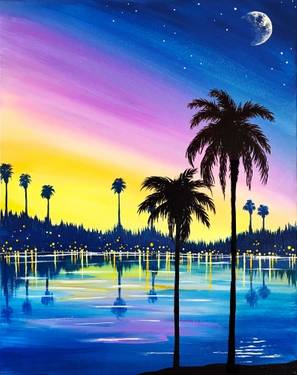 Palm City Nights — Painting