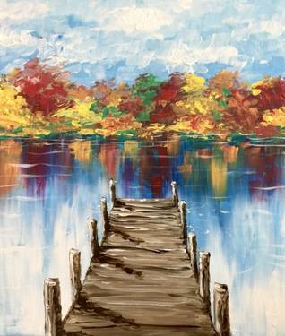 Paint Nite - Autumn at the Dock — Painting