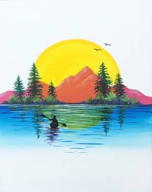 Sunshine Mountains - Paint and sip event at City Loafers at The Current in DAVENPORT, IA - PaintNite.com