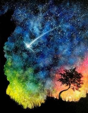 Starry Desert Night II - Paint Nite event in Mont-Royal, QC