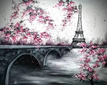 Paris and a Bridge — Painting
