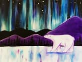 Polar Bear under the Northern Lights thumbnail