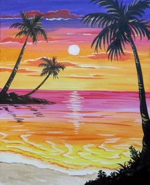Summer Memories II - Paint and sip event at Canadian Brewhouse in Richmond, BC - PaintNite.com