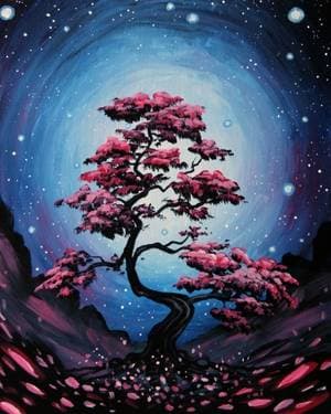 It's a Space Bonsai! - Paint and sip event at Mongolian Village Grill West in Nepean, ON - PaintNite.com