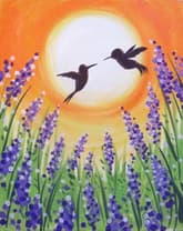 Hummingbirds over Lavenders thumbnail