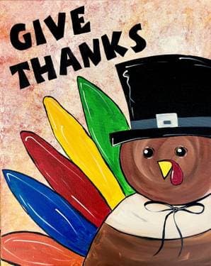 Tom the Thanksgiving Turkey - Paint and sip event at Egger's Ice Cream Parlor in Staten Island, NY - PaintNite.com