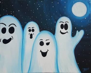 Buddy Boos - Paint and sip event at Whiteys Fish Camp in Fleming Island, FL - PaintNite.com