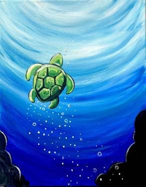 Little Sea Turtle - Paint and sip event at Boston Pizza Simcoe in Simcoe, ON - PaintNite.com