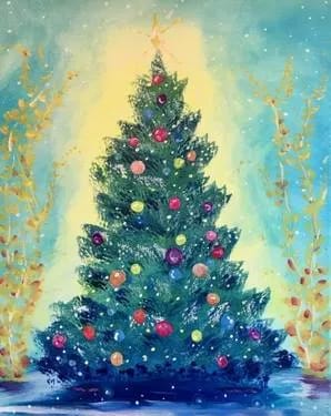 Christmas Day at St. Louis Bar & Grill — Painting