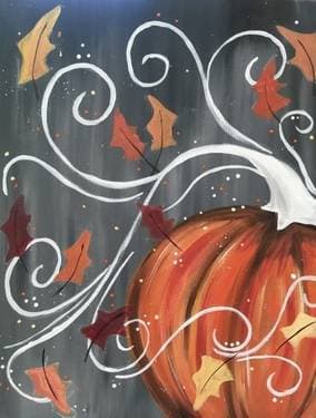 Easy Breazy Pumpkin - Paint and sip event at Dave & Busters in Roseville, CA - PaintNite.com