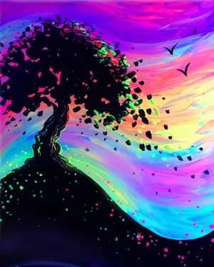 Dreamy Evening BLACK LIGHT event at Broadway on the Rocks — Painting