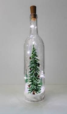 Twinkling Tree Wine Bottle with Fairy Lights - Paint Nite event in MANCHESTER, NH