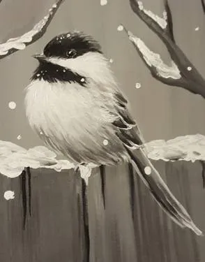 Paint Nite: Chubby Chilly Chickadee — Painting