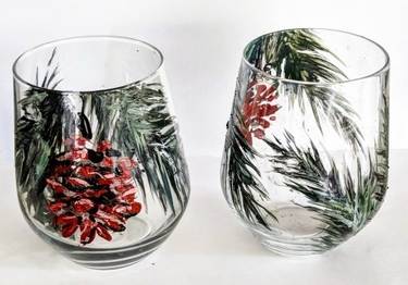 Paint Nite: Wine with Pine (set of 2) — Painting