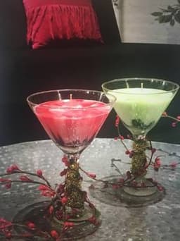 Get Lit-Holiday Martini Glass Candle Set thumbnail