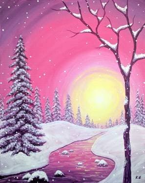 Riverside Sunrise - Paint Nite event in East Moline, IL