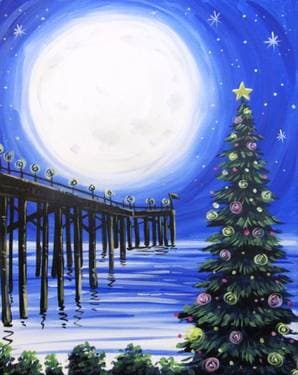 Christmas at the Pier - Paint Nite event in Northridge, CA